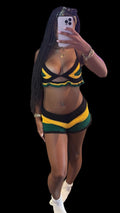 2 Piece Crochet Flag Set - Brallete & Mini Shorts