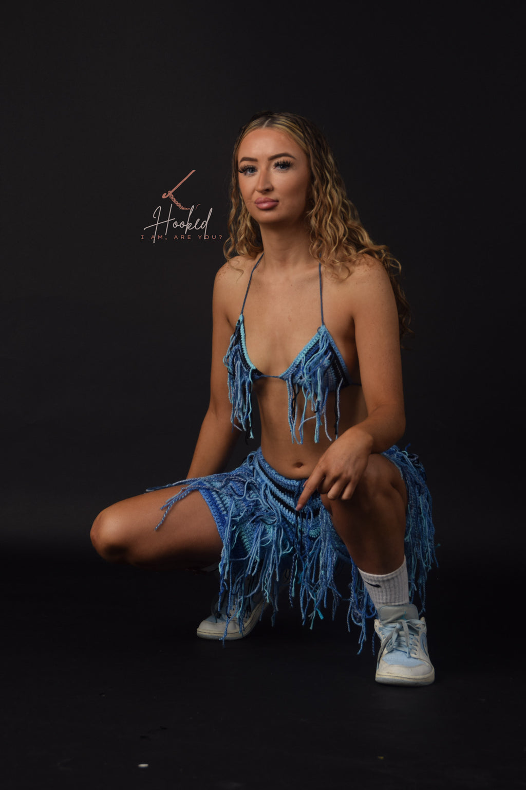 Crochet Tassel 2 Piece Shorts Set - Shorts & Bralette