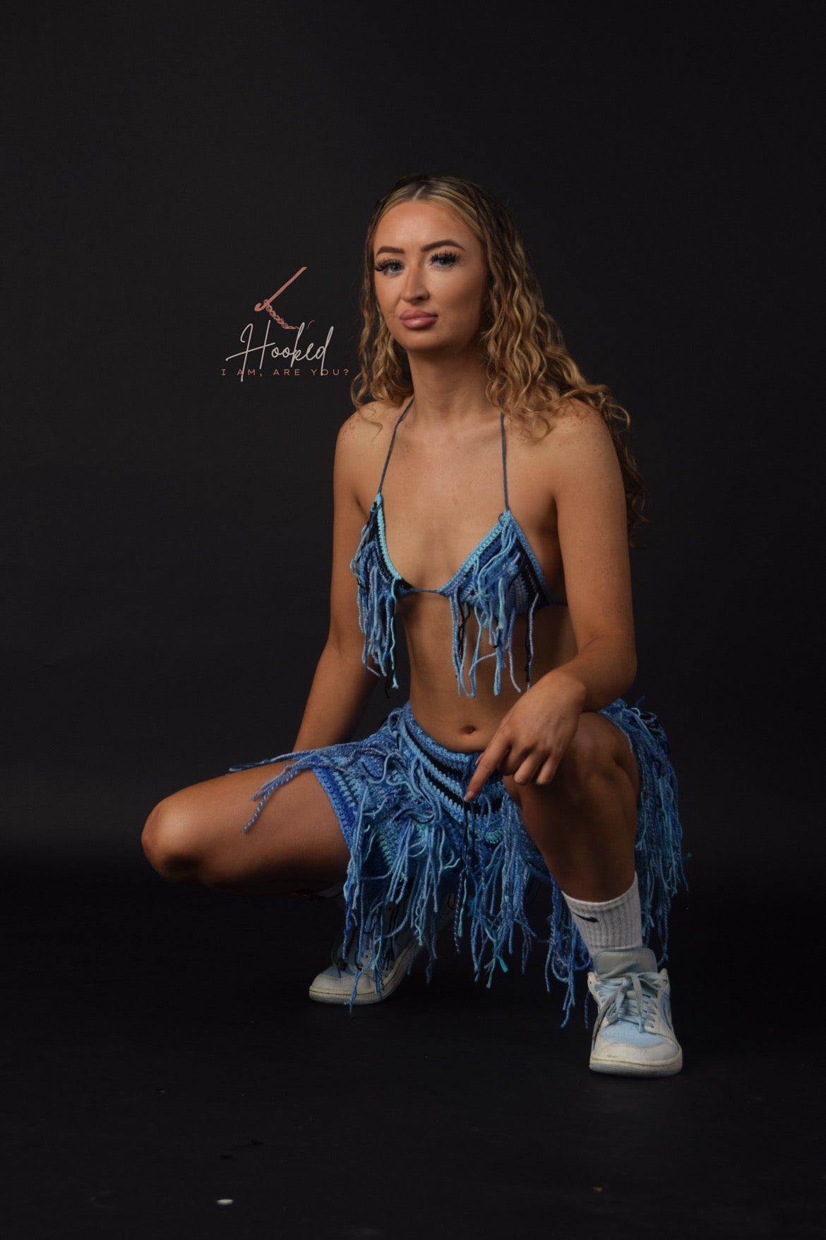 Crochet Tassel 2 Piece Shorts Set - Shorts & Bralette