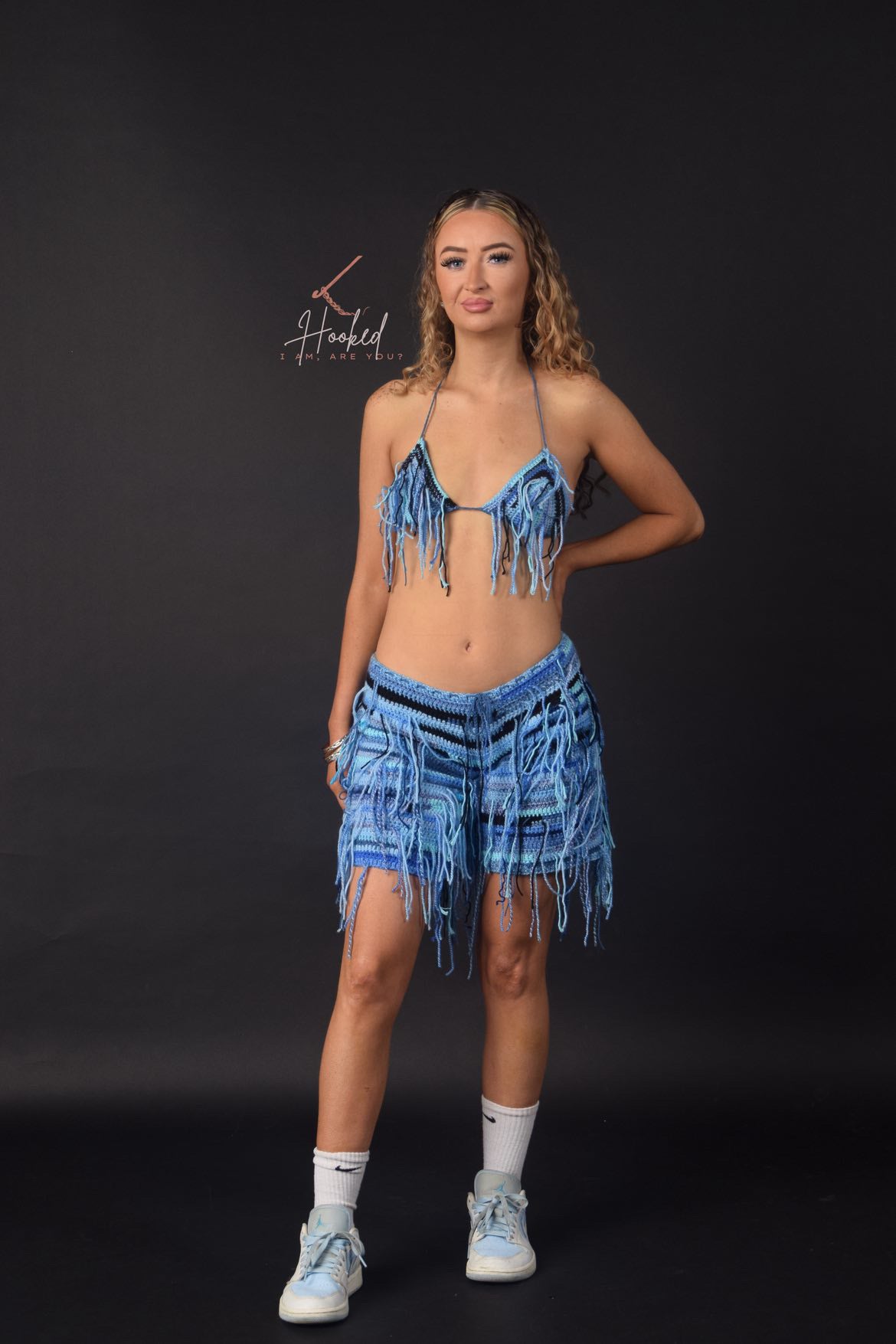Crochet Tassel 2 Piece Shorts Set - Shorts & Bralette